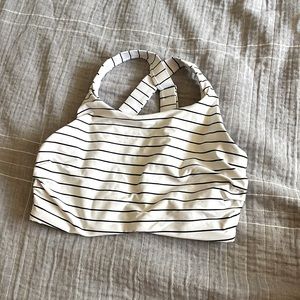 Calia Womens Striped Swimsuit Top
